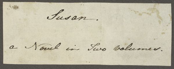 Image for page: 1 of manuscript: susan-title